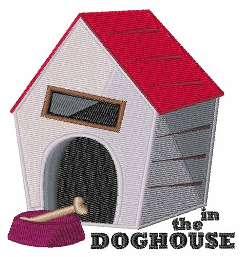 In The Doghouse Machine Embroidery Design