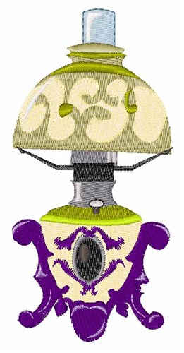 Antique Lamp Machine Embroidery Design
