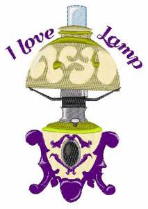 Picture of I Love Lamp Machine Embroidery Design