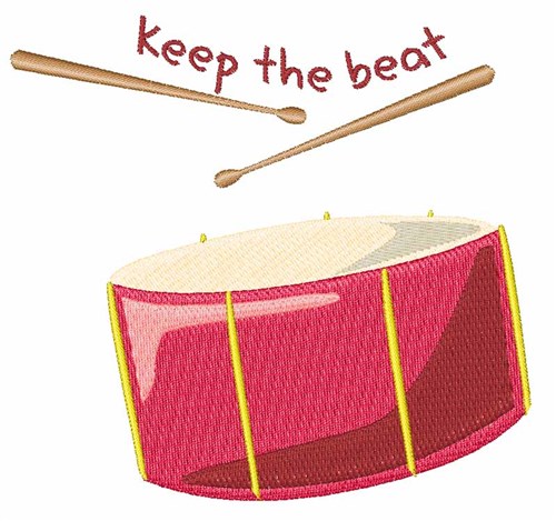 Keep The Beat Machine Embroidery Design