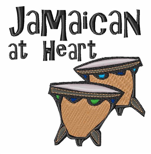 Jamaican At Heart Machine Embroidery Design