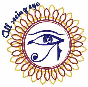 Picture of All Seeing Eye Machine Embroidery Design