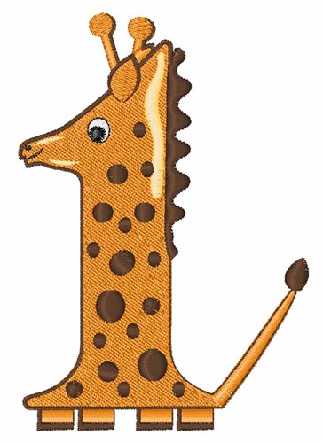One Giraffe Machine Embroidery Design