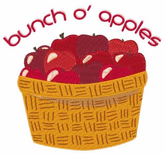 Picture of Bunch O Apples Machine Embroidery Design