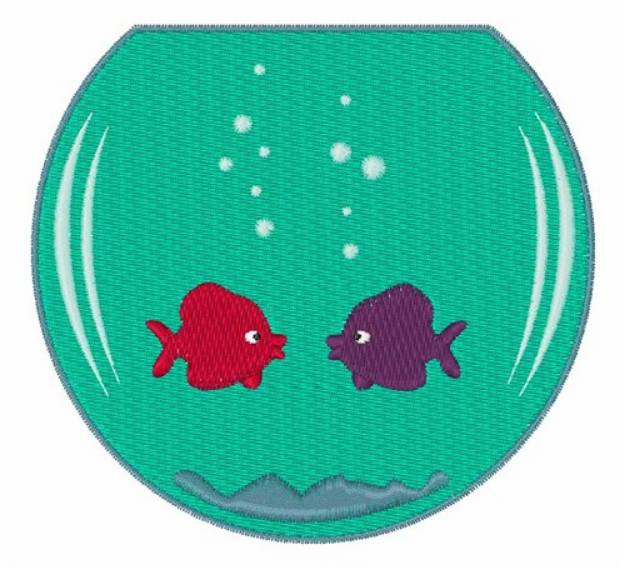Picture of Fish Bowl Machine Embroidery Design