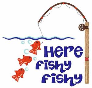 Picture of Here Fishy Fishy Machine Embroidery Design