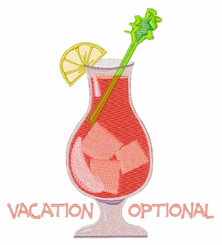 Vacation Optional Machine Embroidery Design