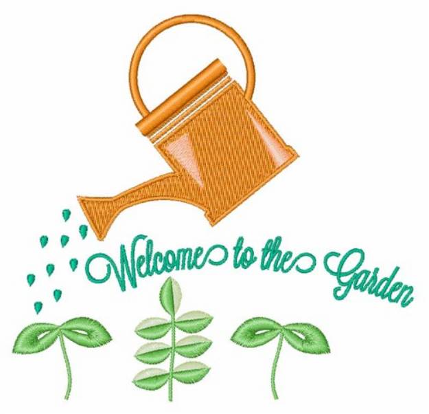 Picture of Welcome To Garden Machine Embroidery Design