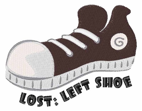 Left Shoe Machine Embroidery Design