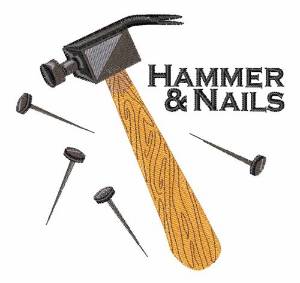 Picture of Hammer & Nails Machine Embroidery Design