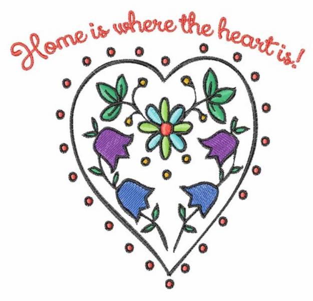 Picture of Where Heart Is Machine Embroidery Design