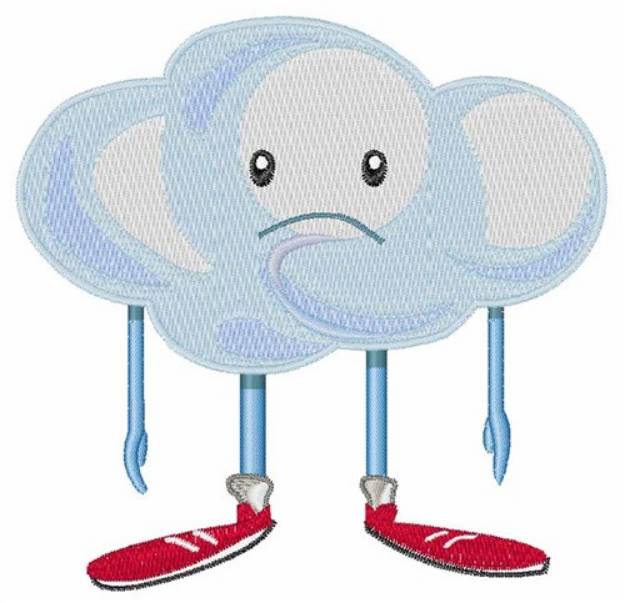 Picture of Rain Cloud Person Machine Embroidery Design