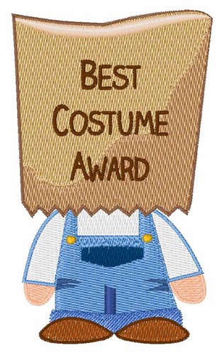 Best Costume Award Machine Embroidery Design