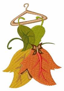 Picture of Leaf Dress Machine Embroidery Design