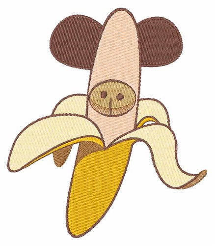 Banana Monkey Machine Embroidery Design
