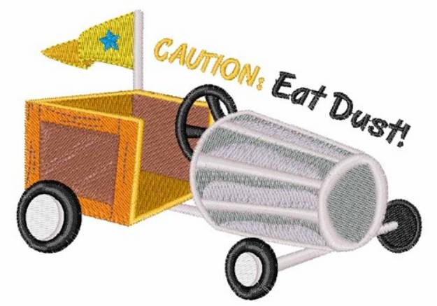 Picture of Caution Eat Dust Machine Embroidery Design