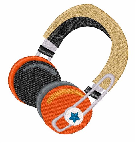 Headphones Machine Embroidery Design