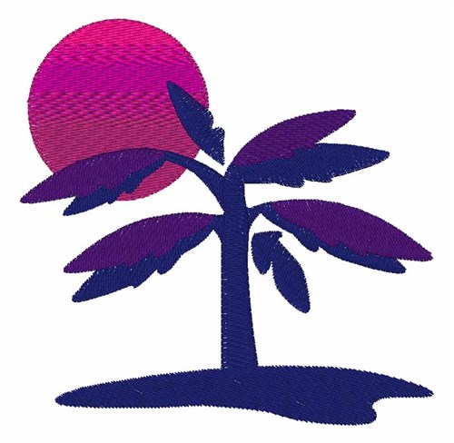 Tropical Tree Machine Embroidery Design