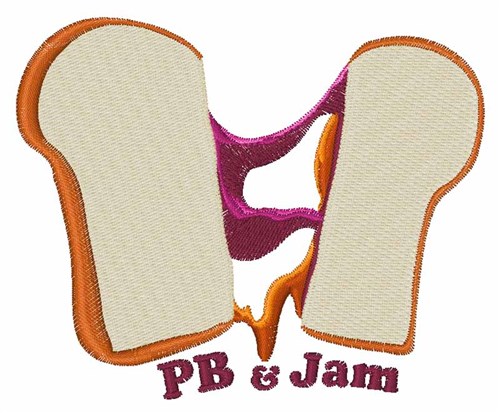 PB & Jam Machine Embroidery Design