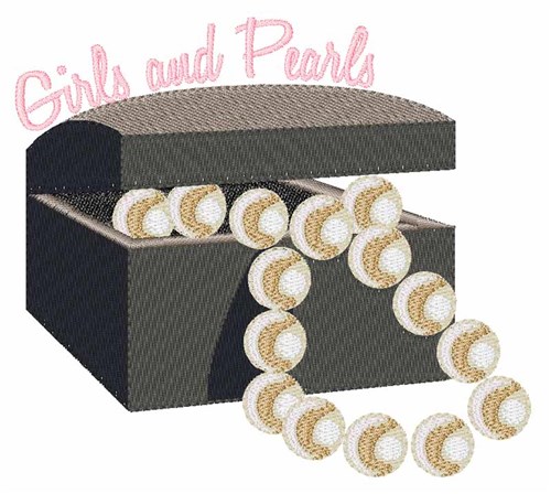 Girls and Pearls Machine Embroidery Design