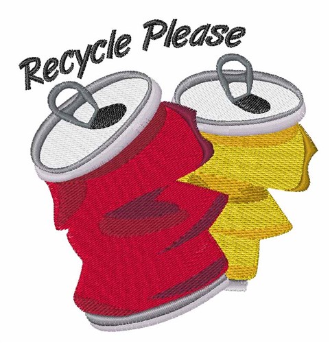 Recycle Please Machine Embroidery Design