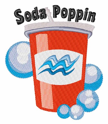 Soda Poppin Machine Embroidery Design