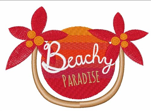 Beachy Paradise Machine Embroidery Design
