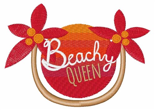 Beachy Queen Machine Embroidery Design