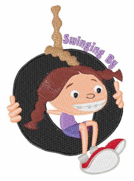 Picture of Swinging By Machine Embroidery Design