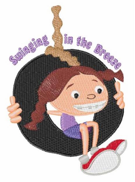 Picture of Swinging In The Breeze Machine Embroidery Design