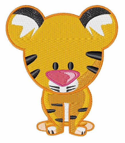 Stuffed Tiger Machine Embroidery Design