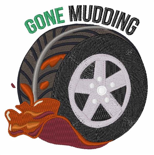 Gone Mudding Machine Embroidery Design