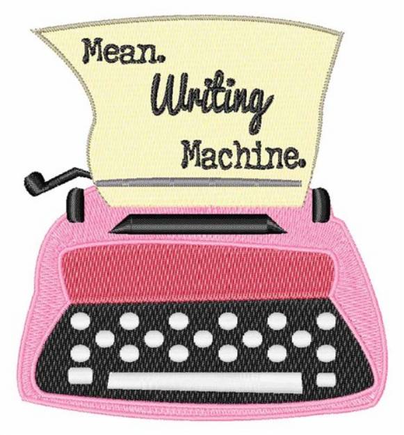 Picture of Mean Writing Machine Machine Embroidery Design