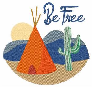 Picture of Be Free Teepee Machine Embroidery Design