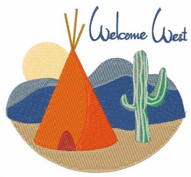 Picture of Welcome West Machine Embroidery Design