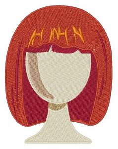 Picture of Womans Wig Machine Embroidery Design