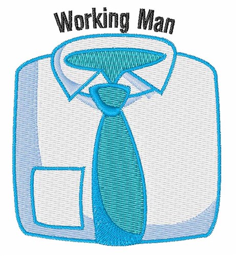 Working Man Machine Embroidery Design