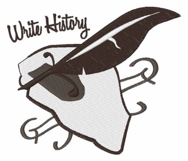 Picture of Write History Machine Embroidery Design