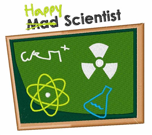 Happy Scientist Machine Embroidery Design