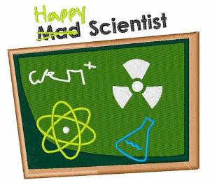 Picture of Happy Scientist Machine Embroidery Design