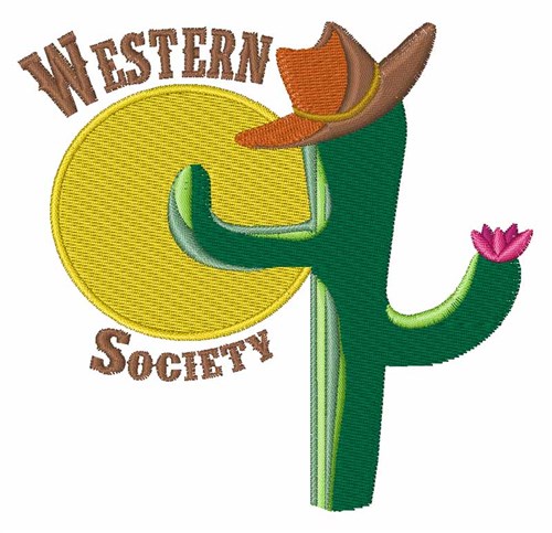 Western Society Machine Embroidery Design