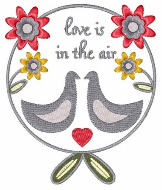 Picture of Love Is In The Air Machine Embroidery Design