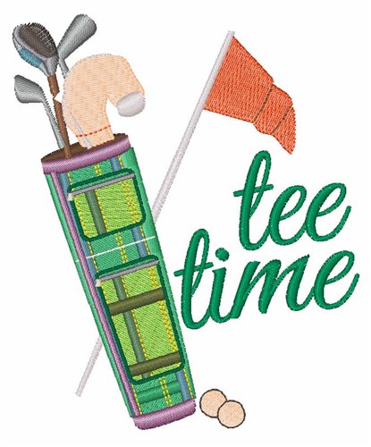 Tee Time Machine Embroidery Design