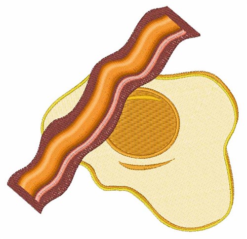 Eggs And Bacon Machine Embroidery Design
