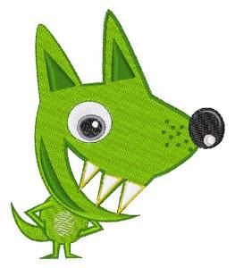 Picture of Green Monster Dog Machine Embroidery Design
