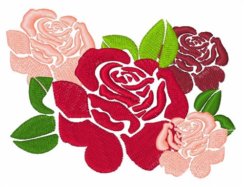 Beautiful Roses Machine Embroidery Design