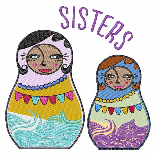 Sisters Machine Embroidery Design