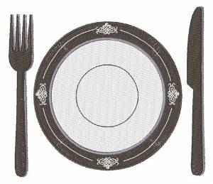 Picture of Dinner Place Setting Machine Embroidery Design