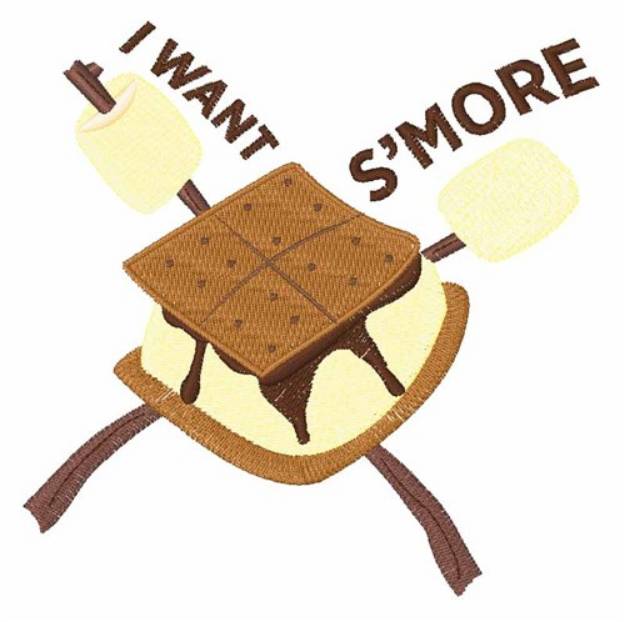 Picture of I Want Smore Machine Embroidery Design
