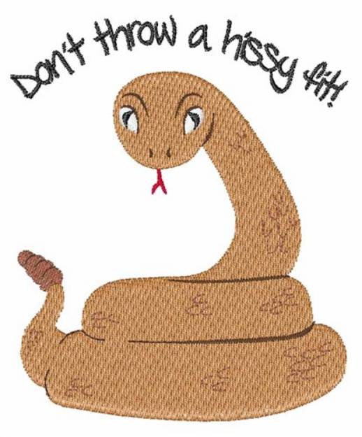 Picture of A Hissy Fit Machine Embroidery Design